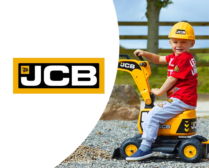 jouet roulant pour enfant de la licence JCB