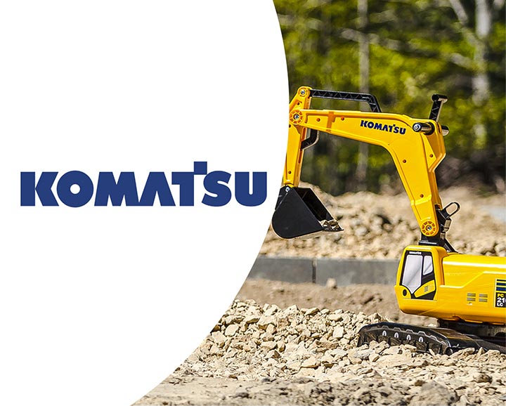 jouet roulant pour enfant de la licence Komatsu