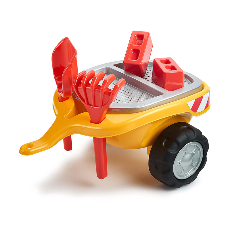 Super Builder excavator fully articulated with opening seat, trailer with sieves and sand playset - Image 2