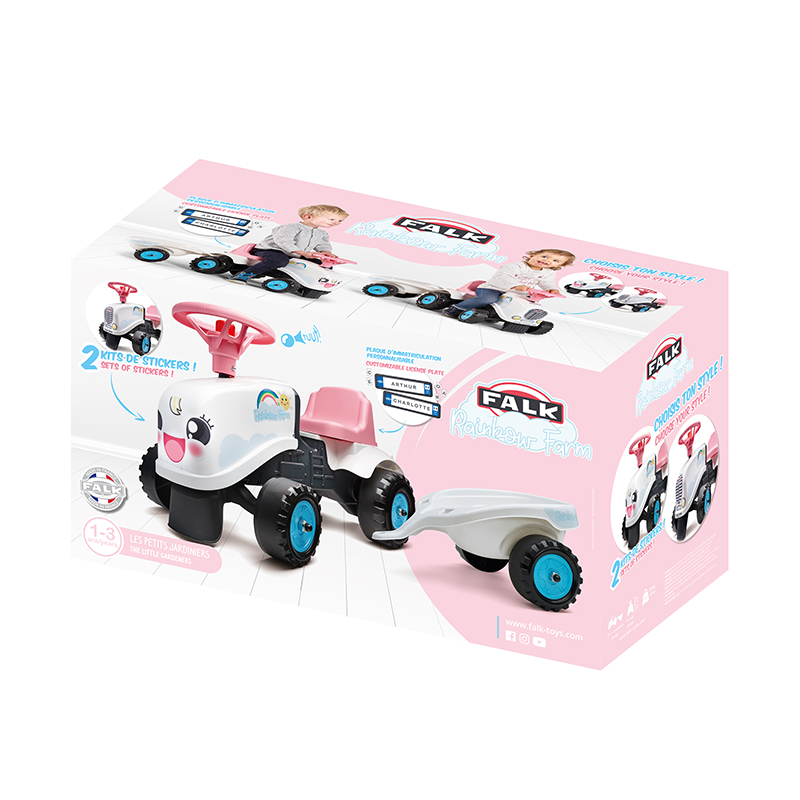 Rainbow Farm ride-on tractor with trailer - Image 6