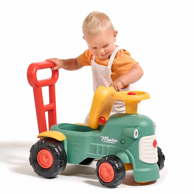 Garçon ouvre assise Porteur Tracteur Maurice Vert