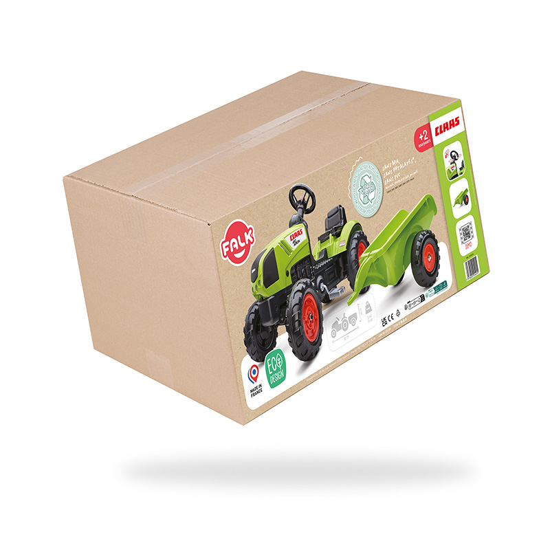 Packaging Tracteur à pédales Claas avec remorque 2040A