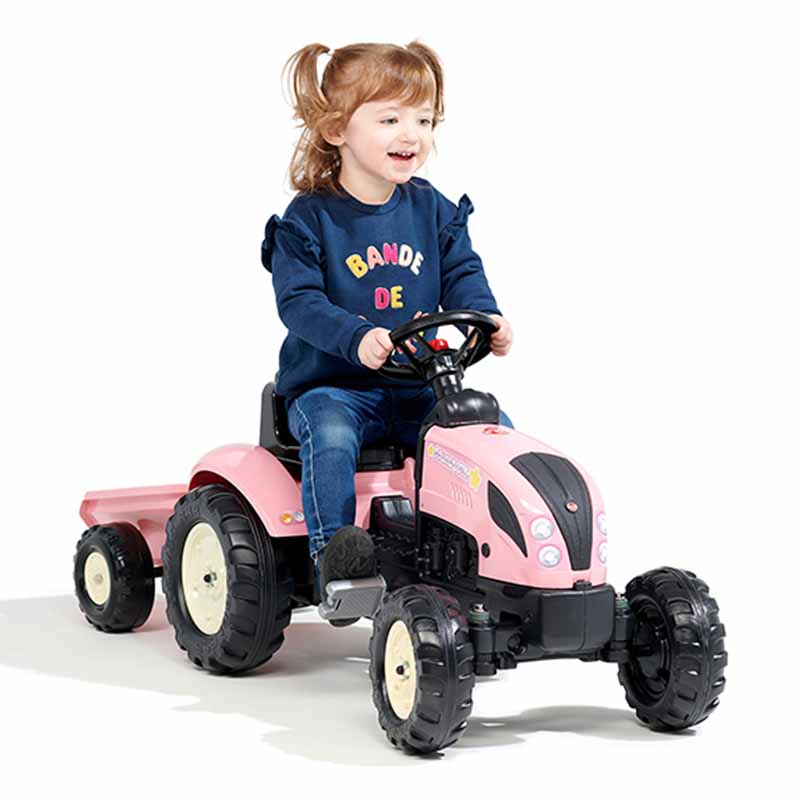 Country Star tractor with trailer - Pink - Image 2