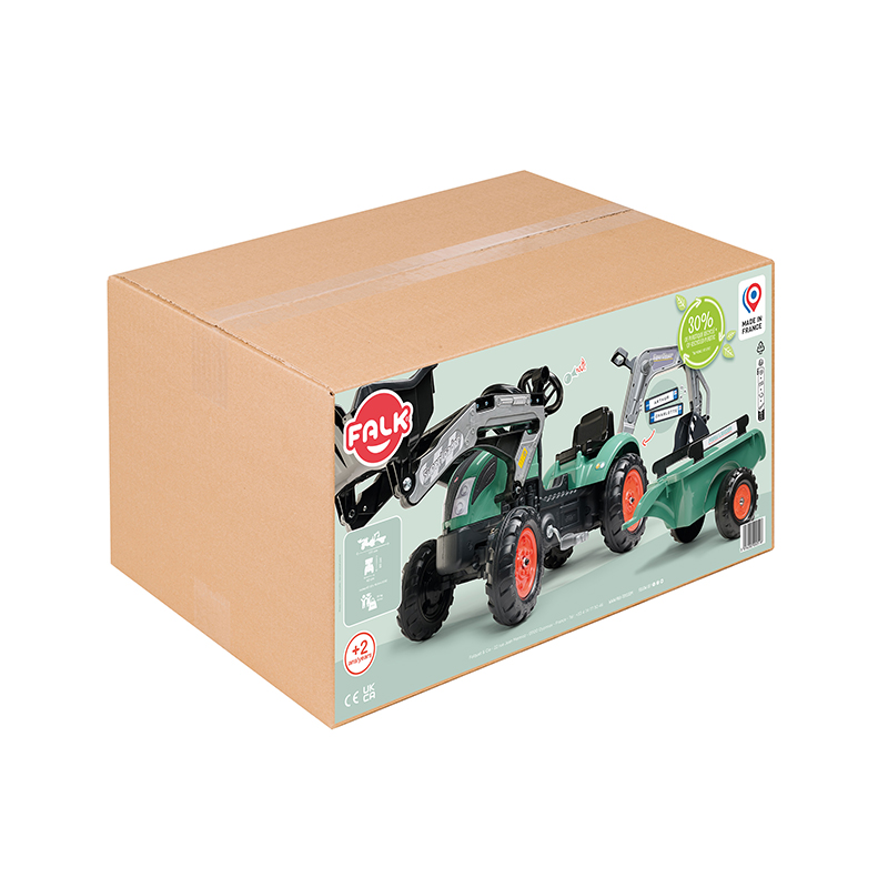 Packaging Tractopelle Farm Lander avec excavatrice arrière et remorque