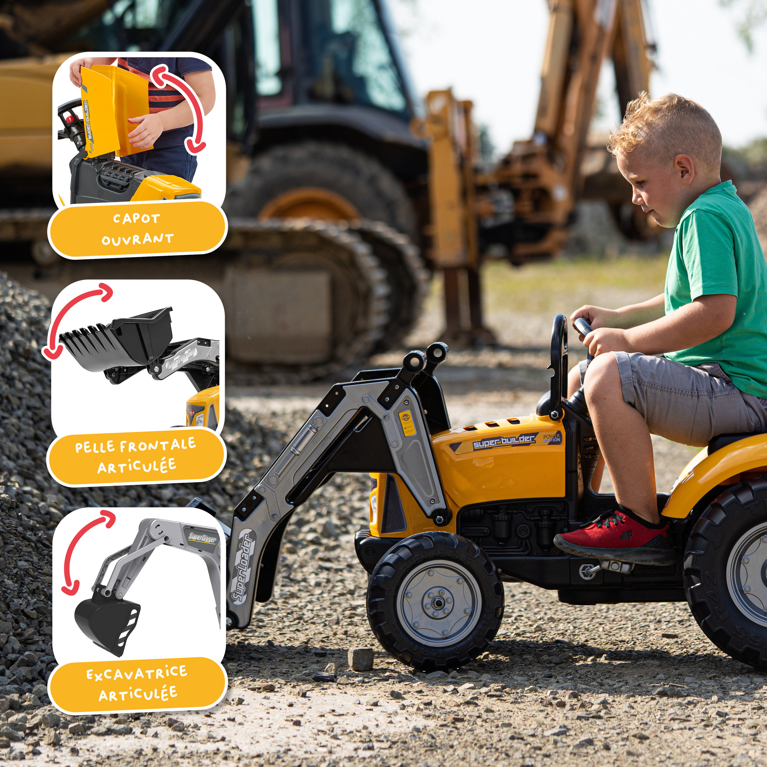 Tractopelle à pédales SuperBuilder – Image 3