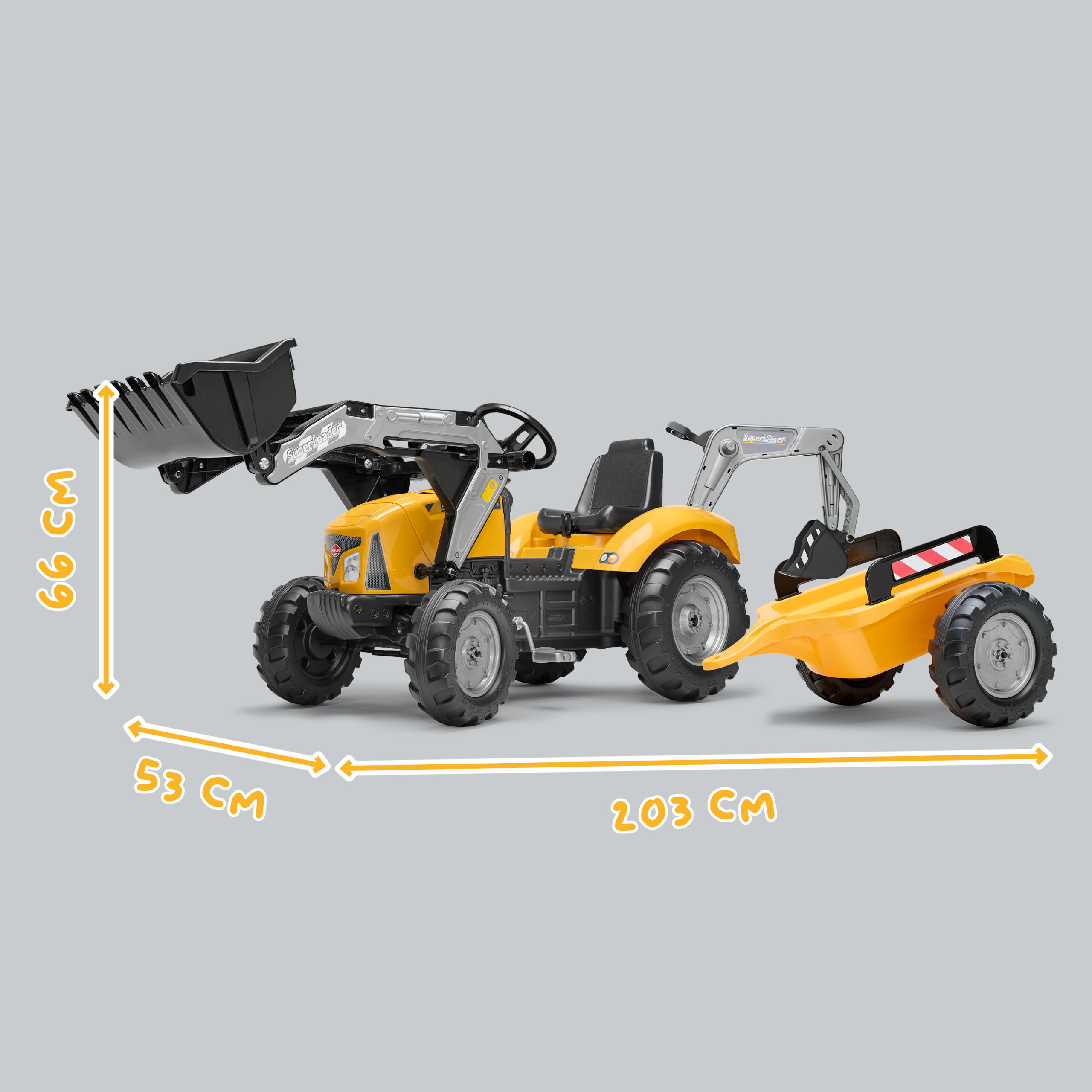 Dimensions Tractopelle SuperBuilder